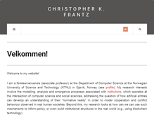 Tablet Screenshot of christopherfrantz.org